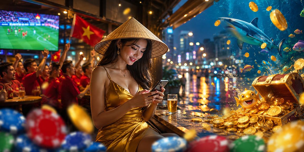 Người phụ nữ Việt Nam đội nón lá tại TP. Hồ Chí Minh chơi casino mobile và kiểm tra số dư Jackpot
